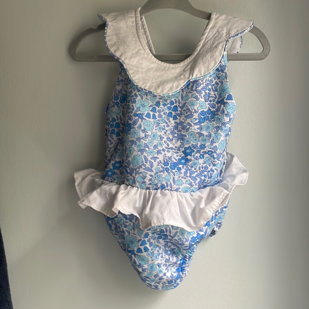 Blue floral Cecil & Lou swimsuit. 6 months